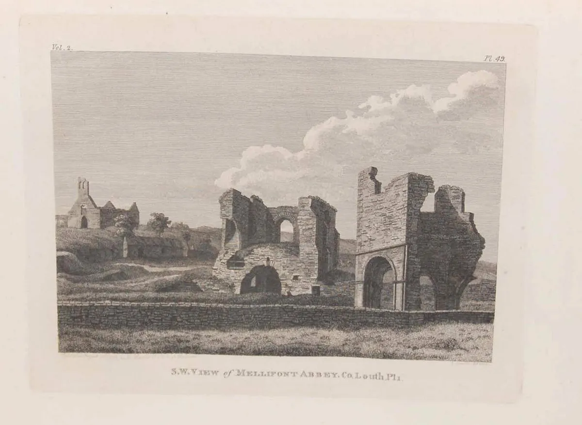 1797 Antique Print S. W. View Mellifont - Image 1