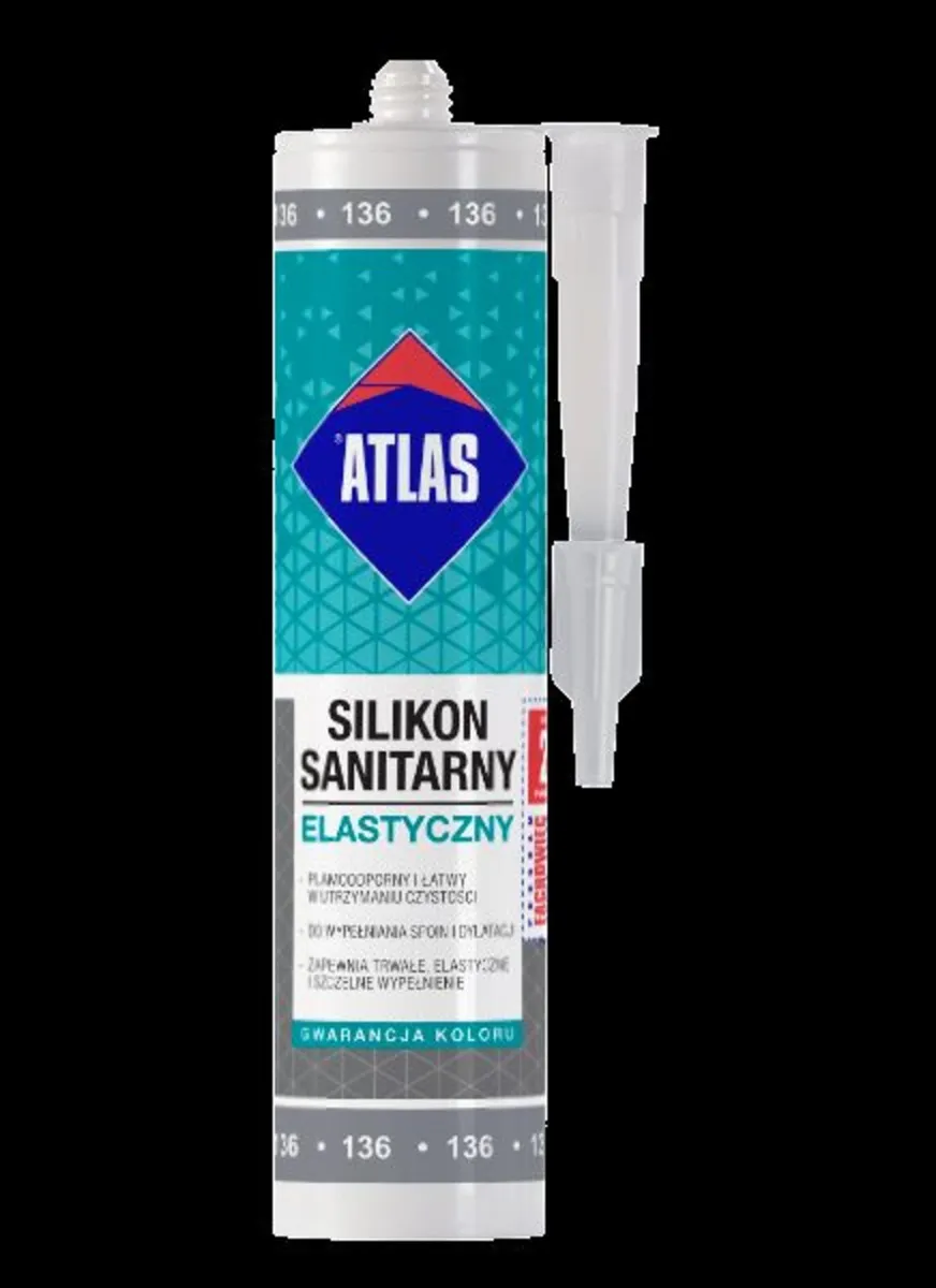 ATLAS Elastic Sanitary Silicone 280ml - Image 1