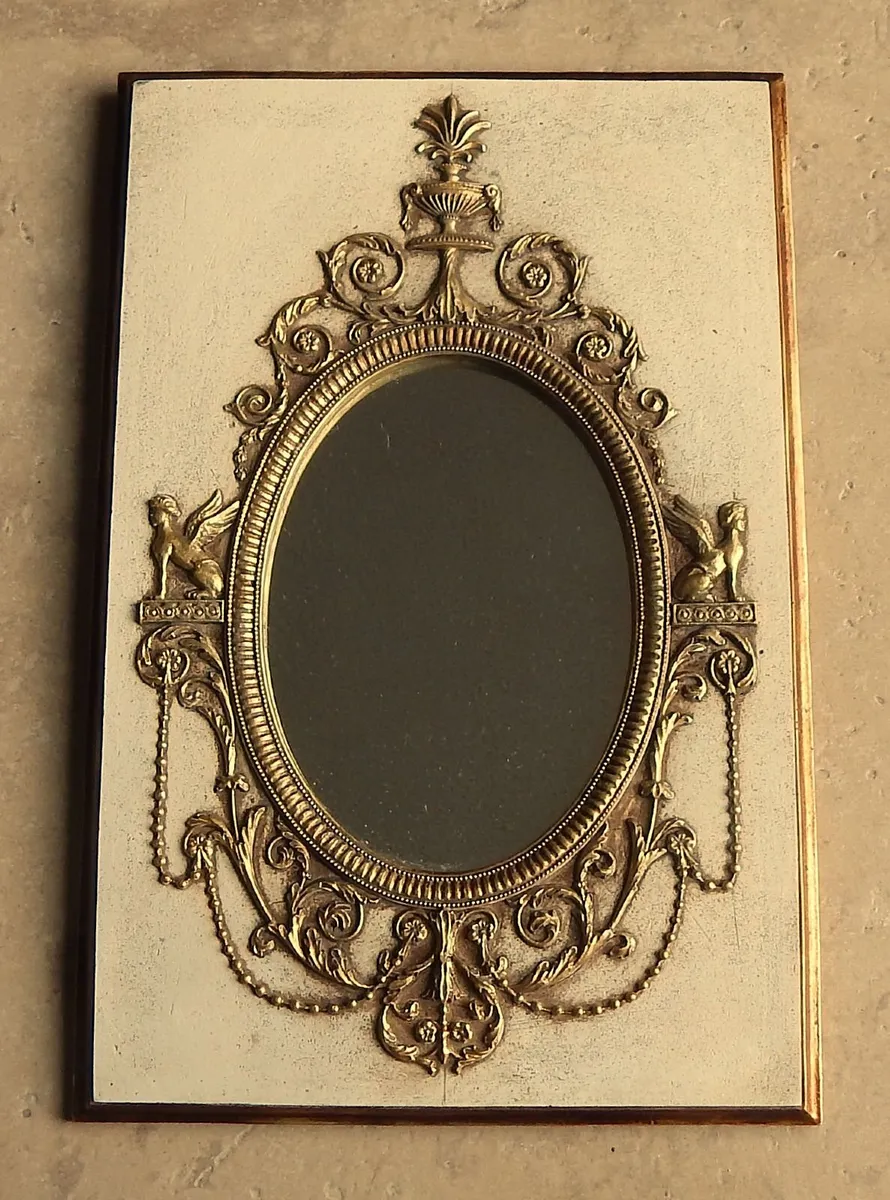 Small Wall Mirror in Ornate Metal Frame - Image 1