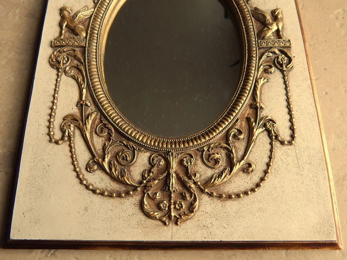 Small Wall Mirror in Ornate Metal Frame - Image 3