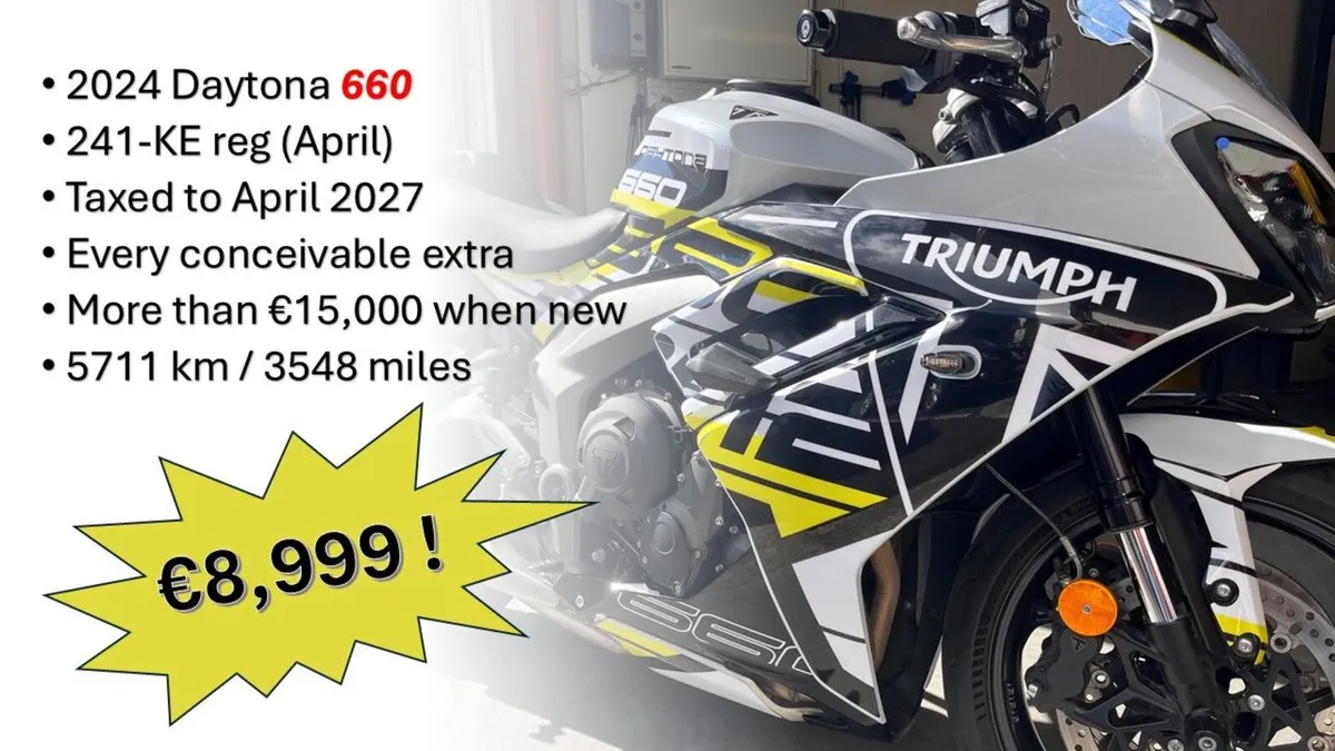 Triumph Daytona 2024 - Loaded with Factory Extras - Image 1