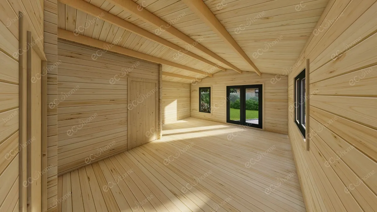 Ecohome.ie 2 Bed Log Cabin 45 sq.m. 5m x 9m - Image 2