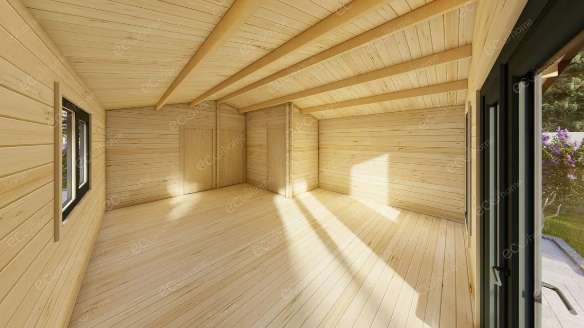 Ecohome.ie 2 Bed Log Cabin 45 sq.m. 5m x 9m - Image 3