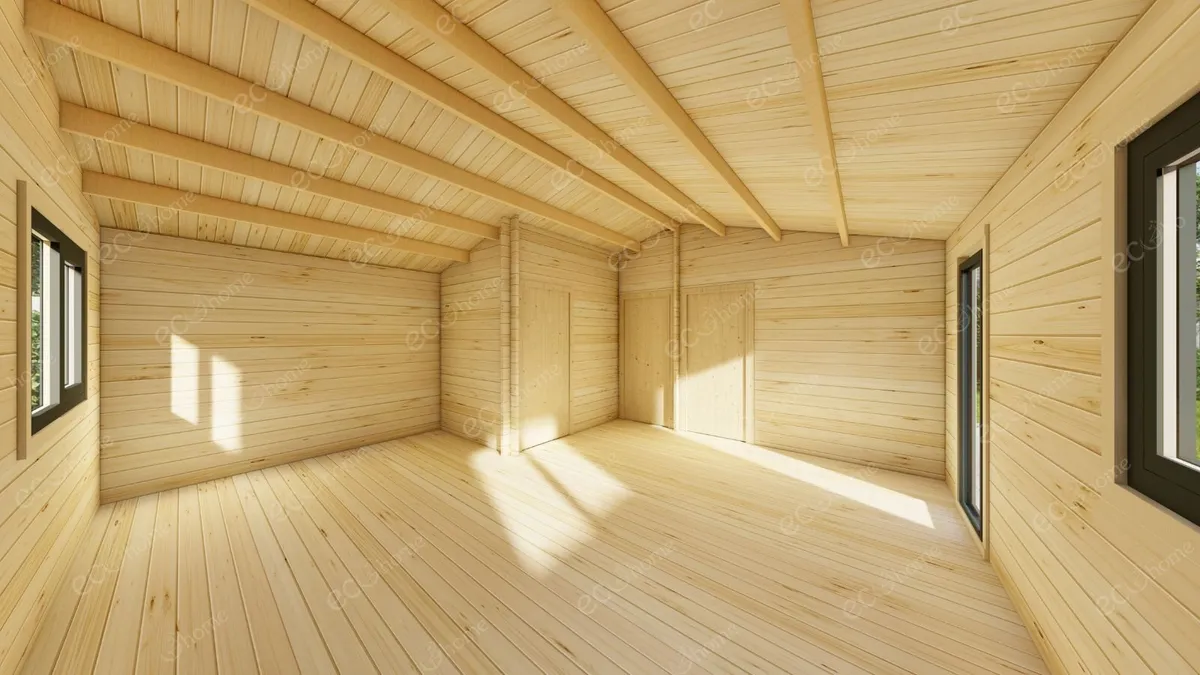 Ecohome.ie 2 Bed Log Cabin 45 sq.m. 6m x 7.5m - Image 3