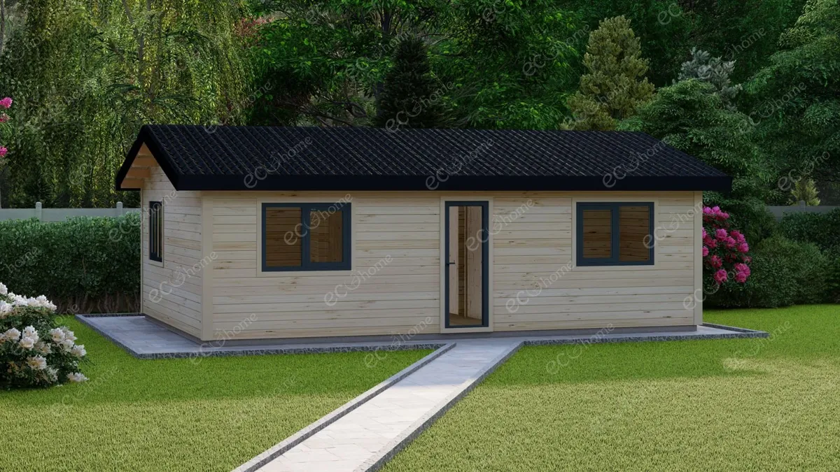 Ecohome.ie 2 Bed Log Cabin 45 sq.m. 6m x 7.5m - Image 2