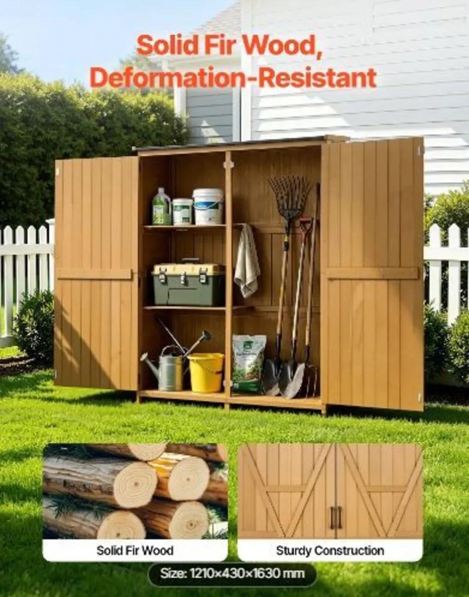 Outdoor Storage Shed, 125.5 x 162.5 cm - Image 2