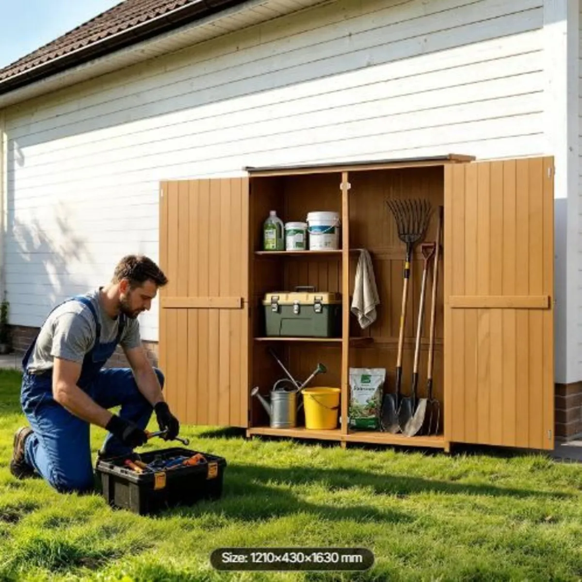 Outdoor Storage Shed, 125.5 x 162.5 cm - Image 3