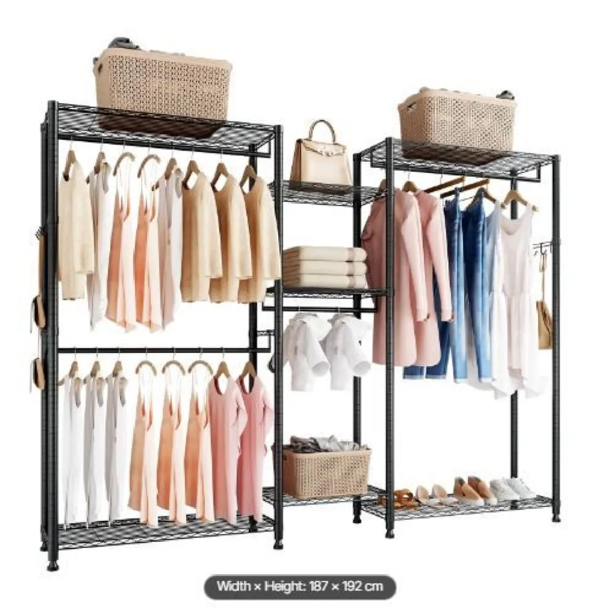 Clothing Garment Rack, Heavy Duty Closet - Image 3