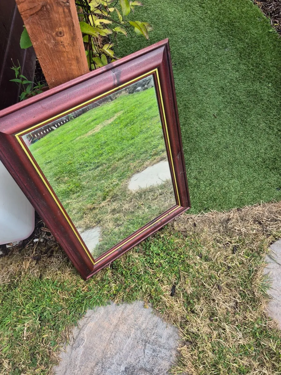 front door, wooden , and two mirrors. - Image 2