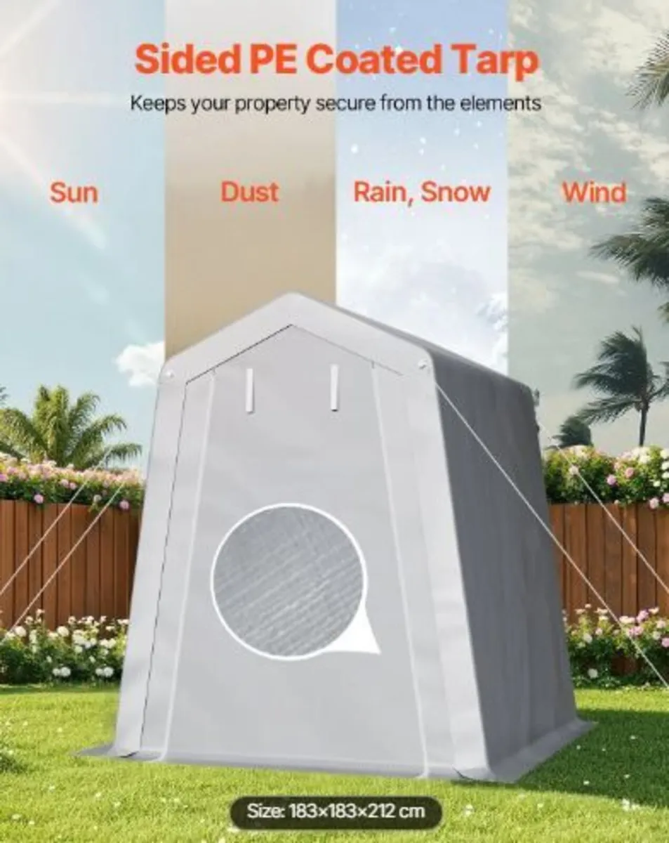Outdoor Storage Shed, 6 x 6 ft Portable - Image 3