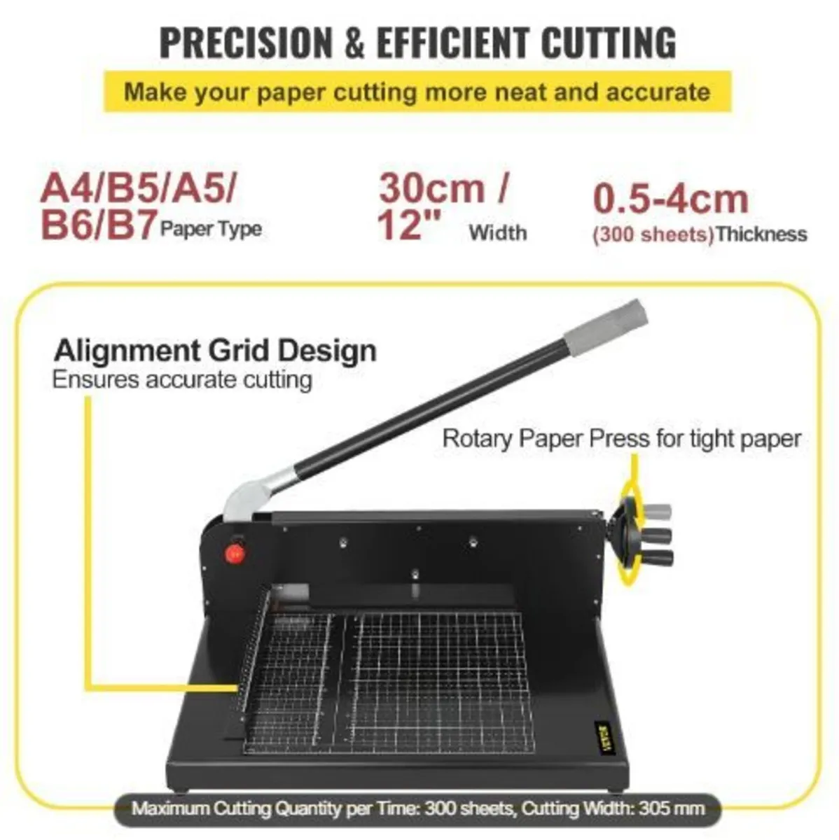 A4 Paper Guillotine 12" Width Paper Cutter - Image 3