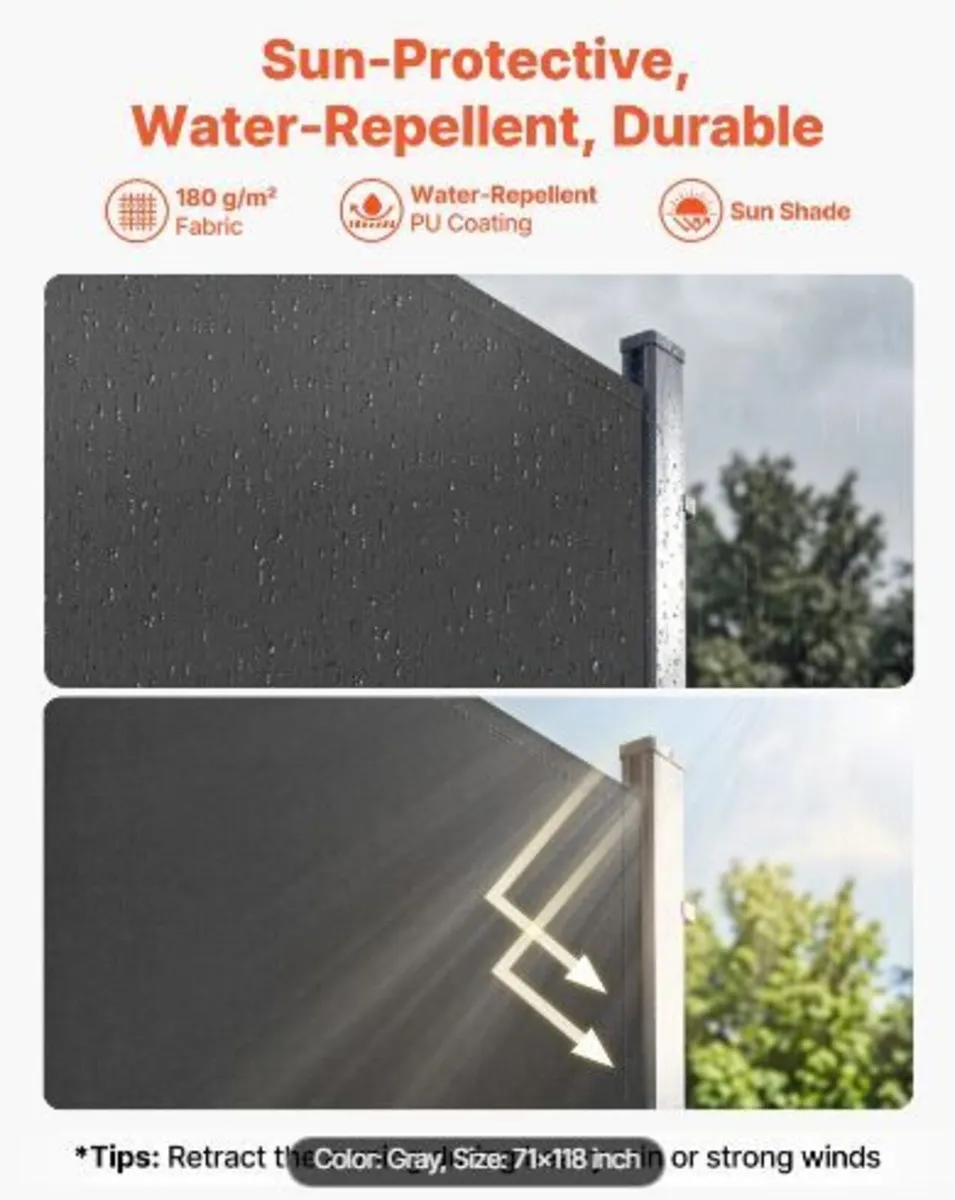 Retractable Side Awning, 180 x 300 cm - Image 3