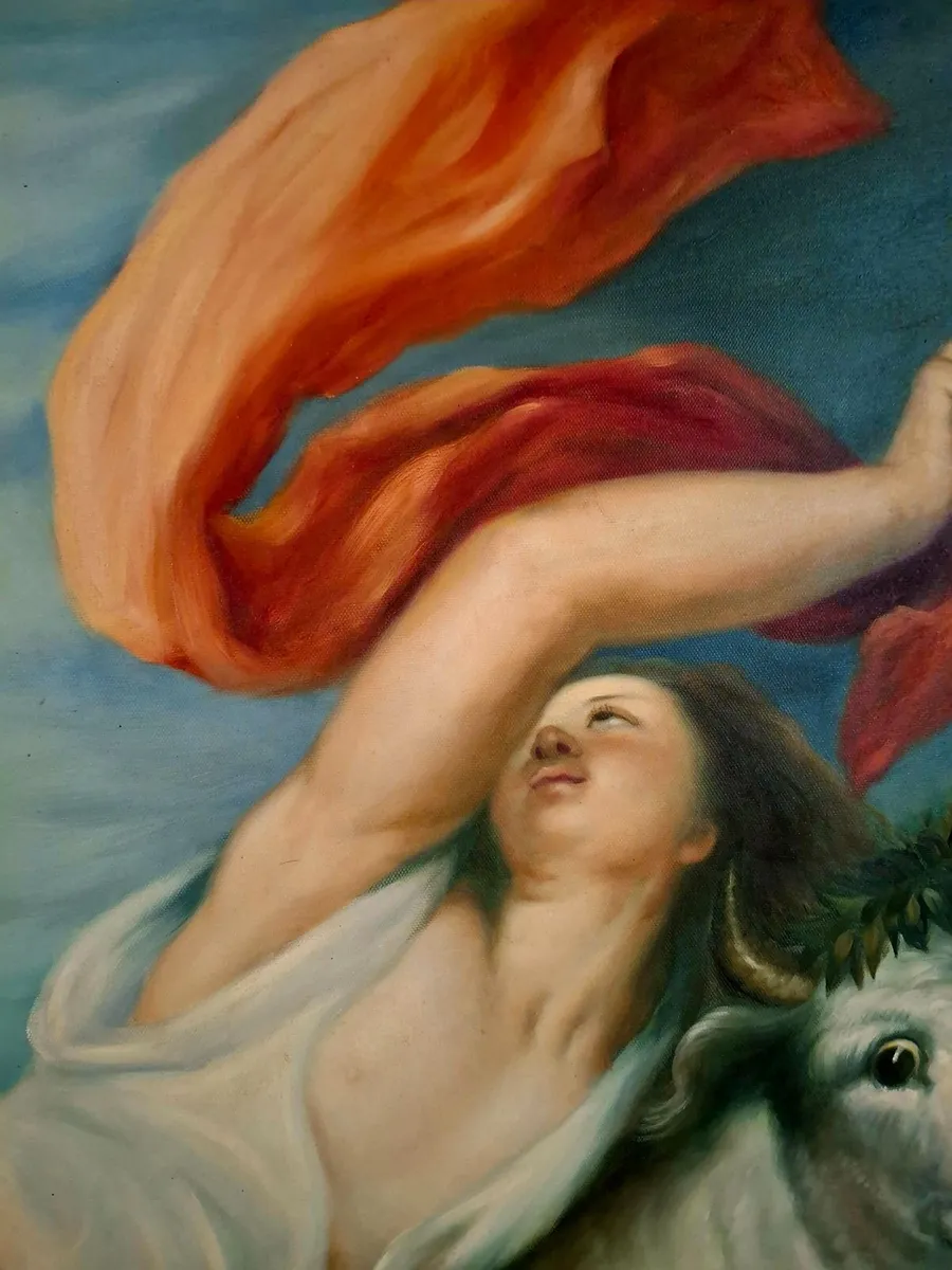 Magnificent 19th-Century Classical oil on canvas.. - Image 4