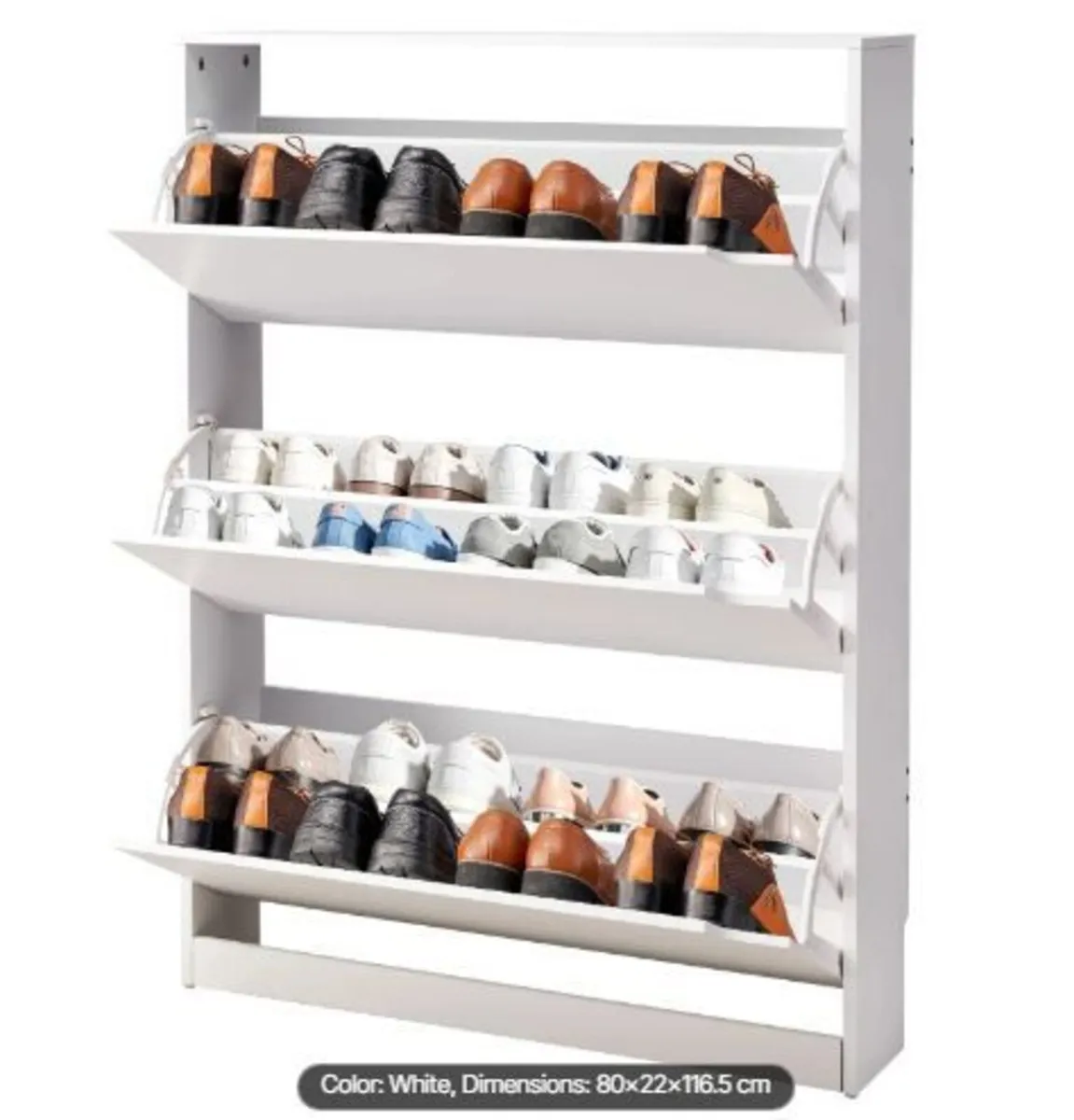Shoe Cabinet with 3 Flip Drawers - Image 1