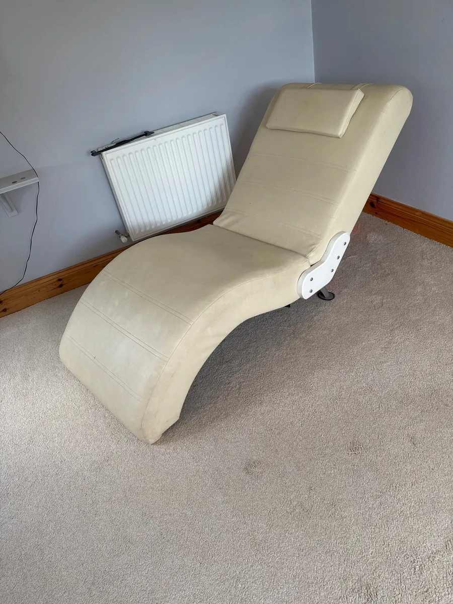 Modern Beige Lounge Chair - Image 1