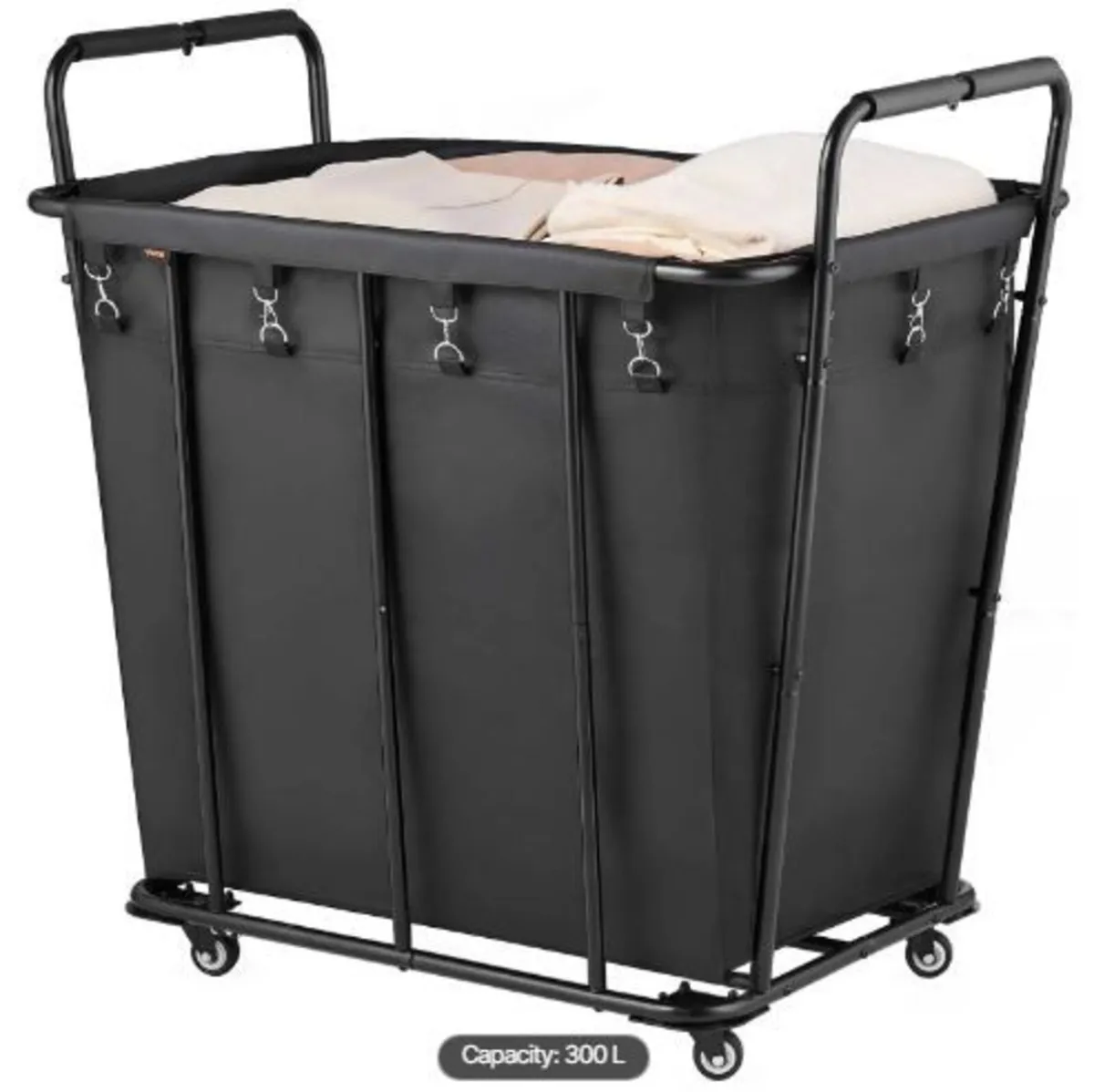 Laundry Cart, Rolling Grocery Utility Cart - Image 3