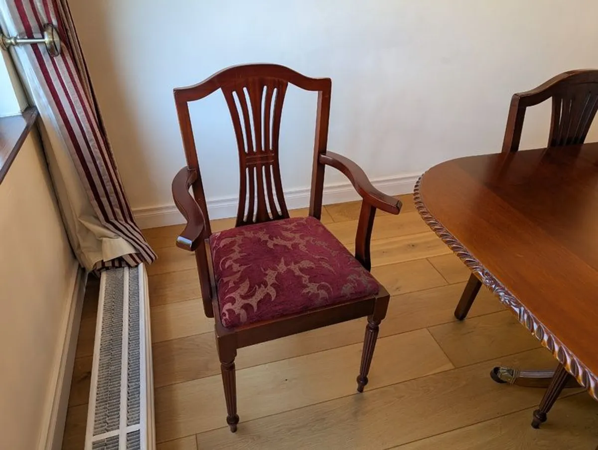 Solid Mahogany Extending Dining Table & 6 Chairs - Excellent Condition - Image 3