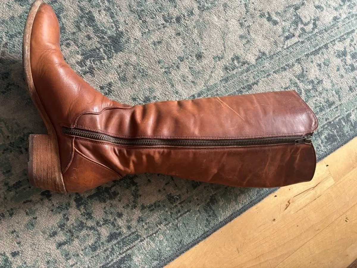 Tall Riding warm tan Boots size 6 UK USA Size 8/5 M - Image 3