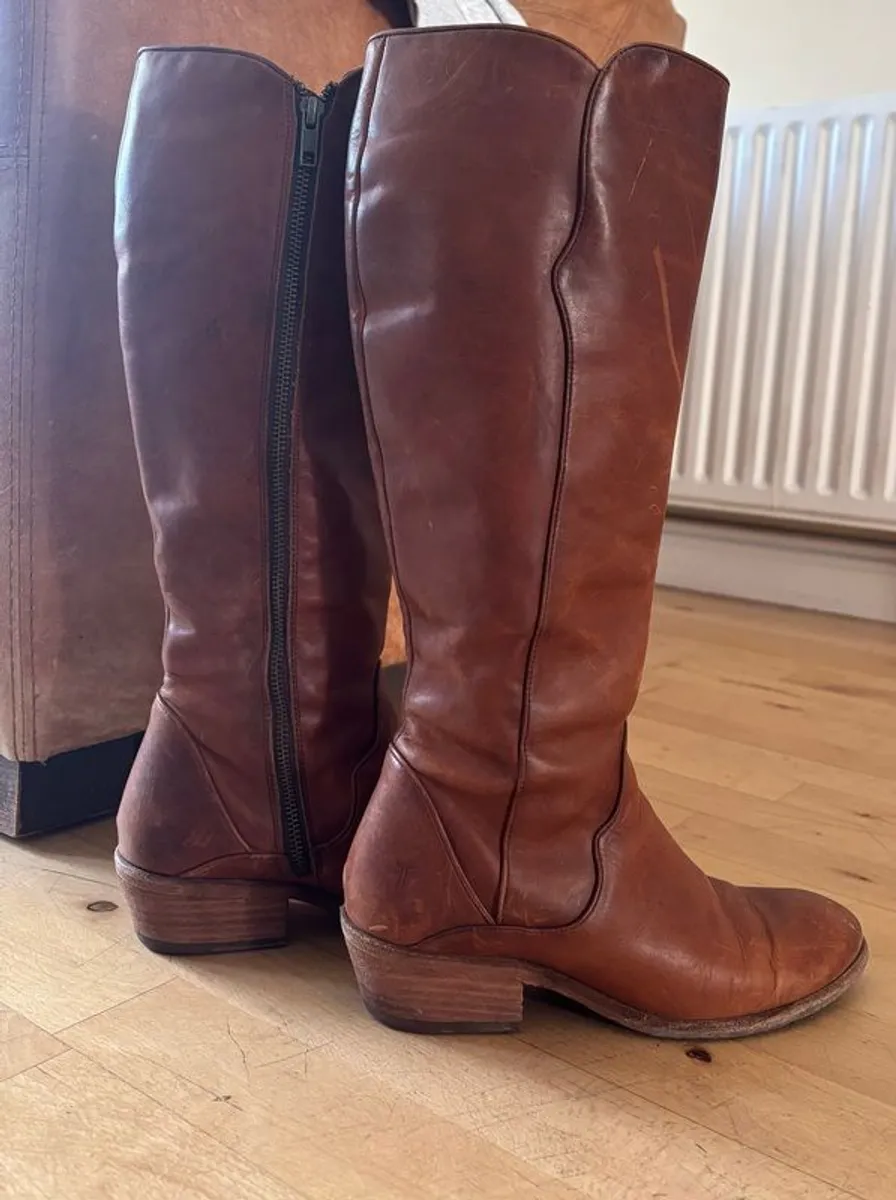 Tall Riding warm tan Boots size 6 UK USA Size 8/5 M - Image 4