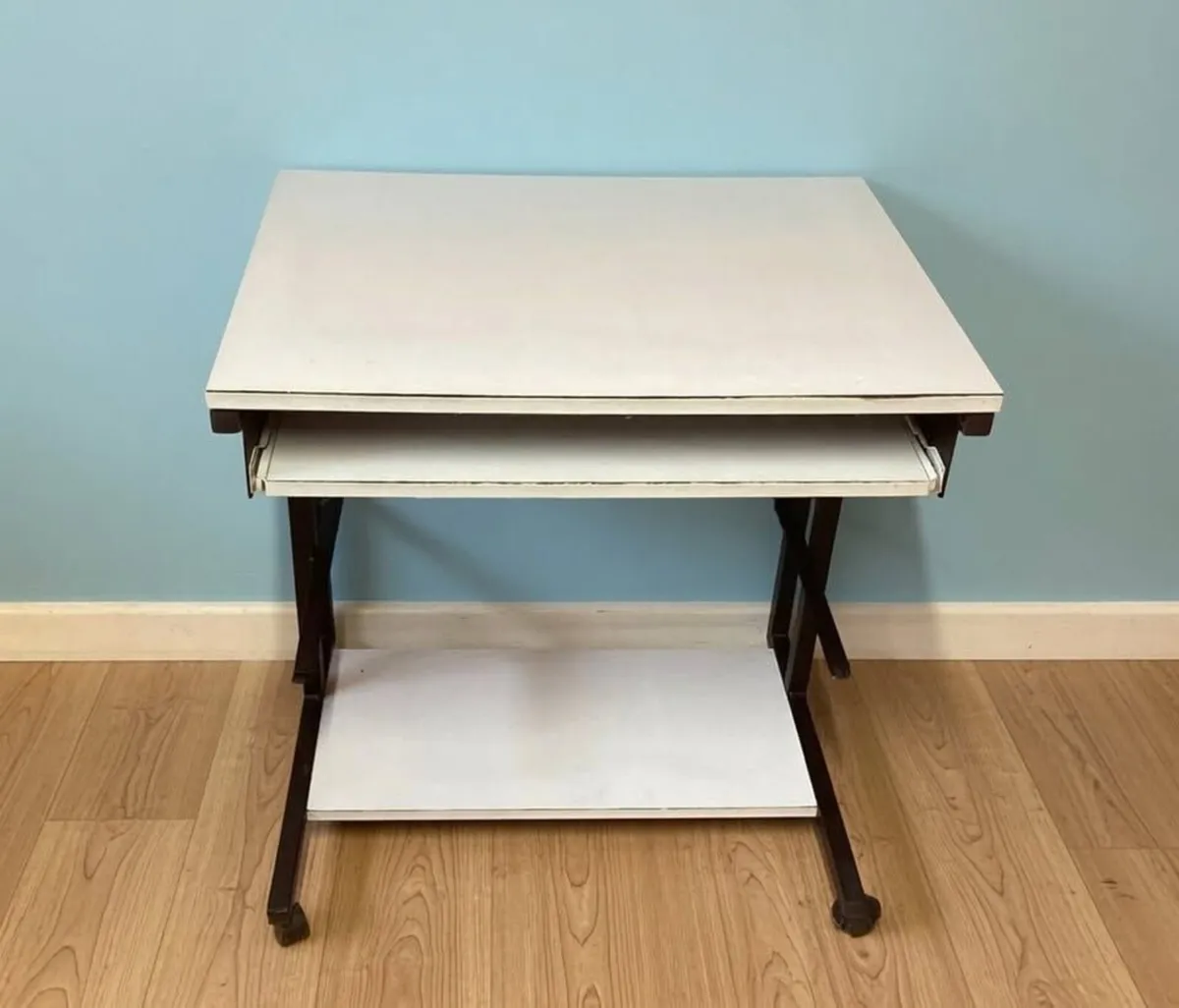 Study Desk with Pull-Out Keyboard Tray & Wheels - Image 1