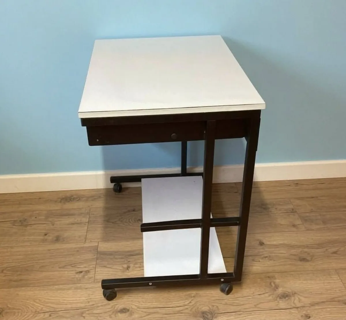 Study Desk with Pull-Out Keyboard Tray & Wheels - Image 4