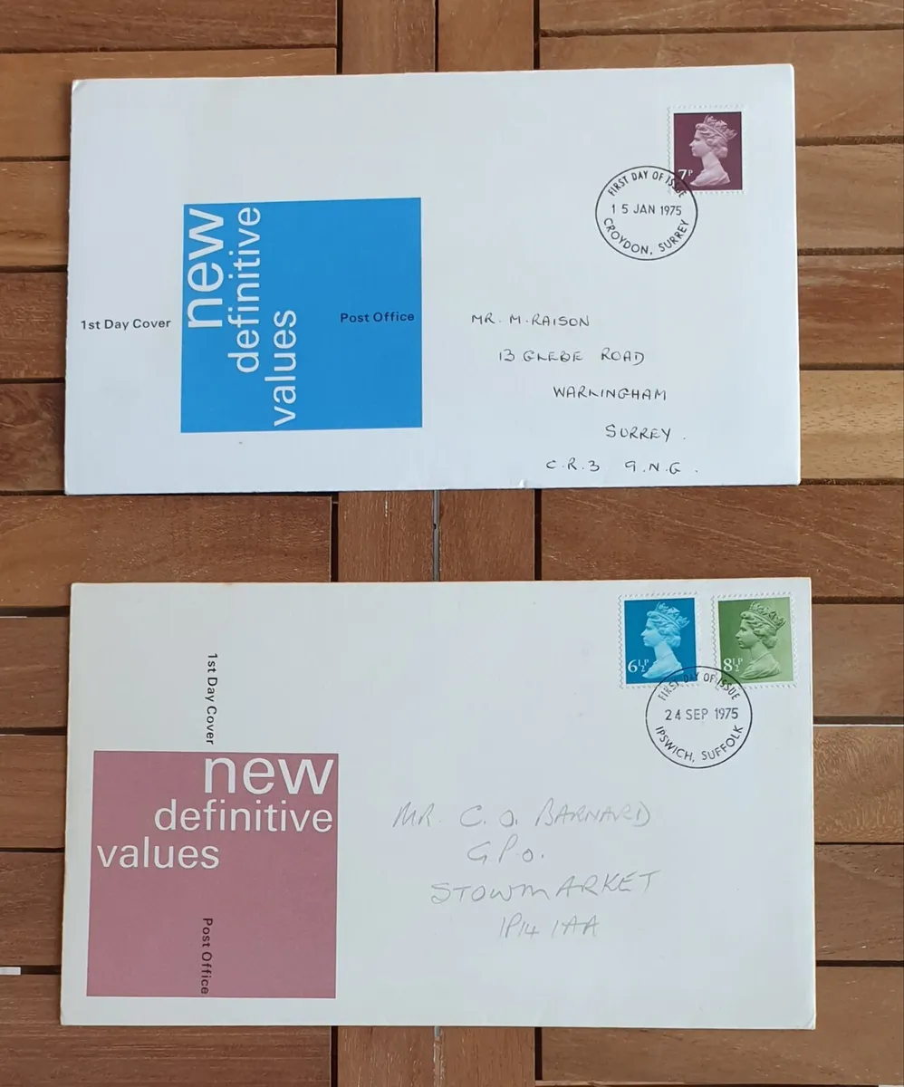UK 1st Day Covers from 1975 & 1976 - Image 1