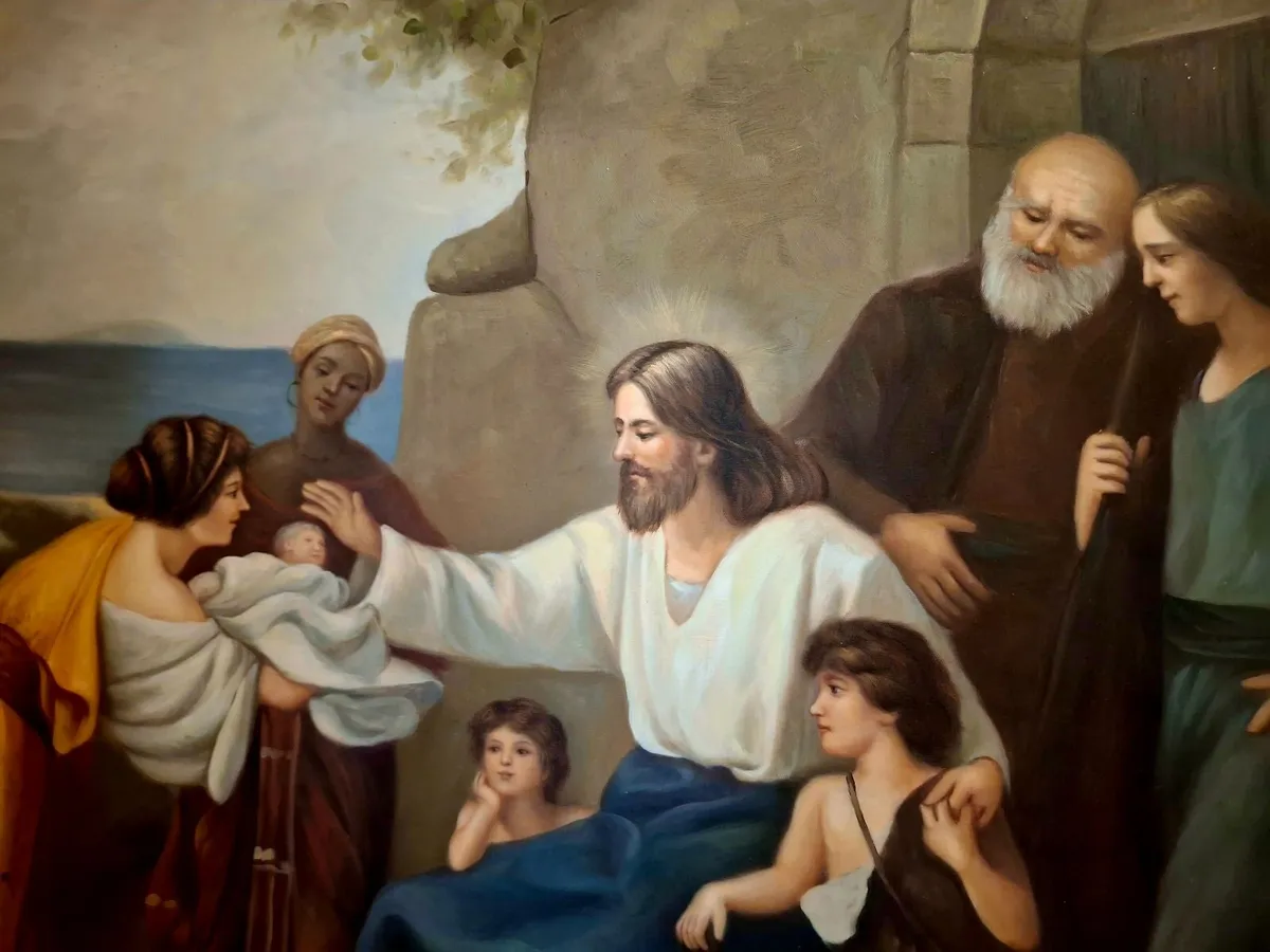 Magnificent 19th-Century Classical Religious Oil.. - Image 2