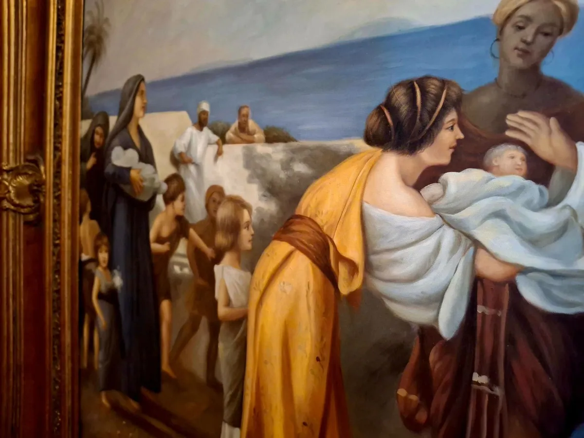 Magnificent 19th-Century Classical Religious Oil.. - Image 3