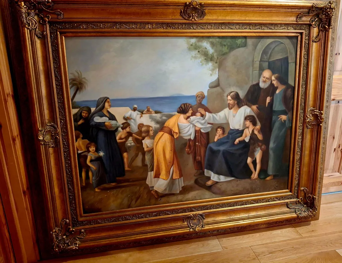 Magnificent 19th-Century Classical Religious Oil.. - Image 4