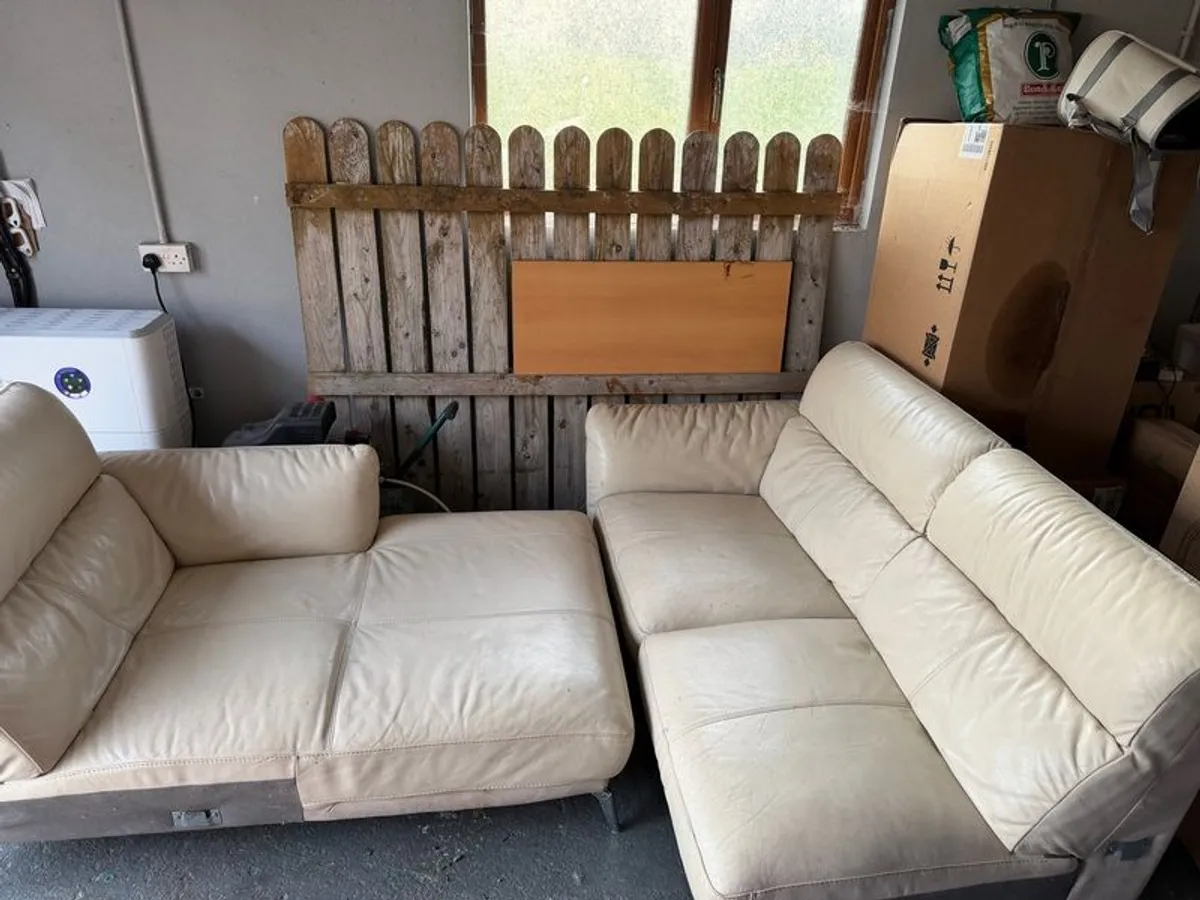 Beige L shaped Sofa - Image 1