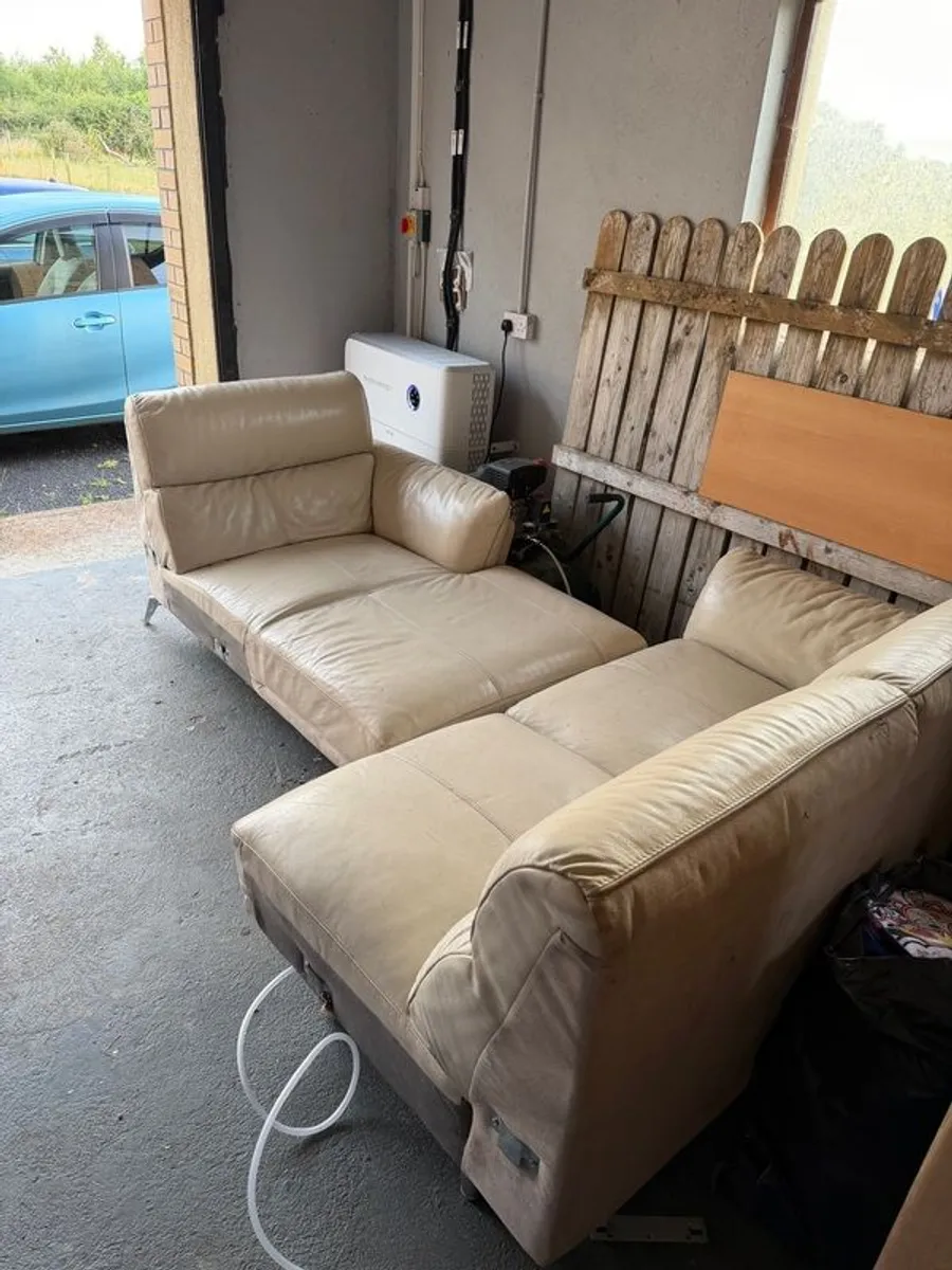 Beige L shaped Sofa - Image 2