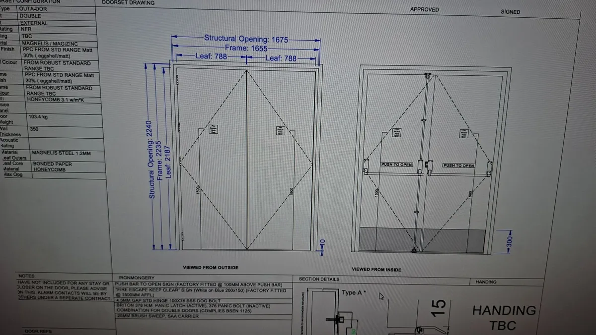 Steel double leaf personnel Door - Image 2