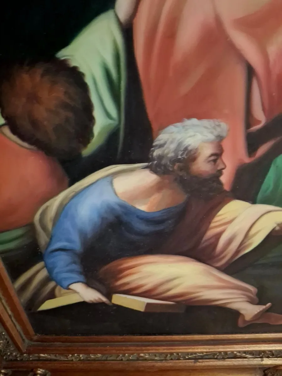 Magnificent 19th-Century Classical Religious Oil . - Image 4