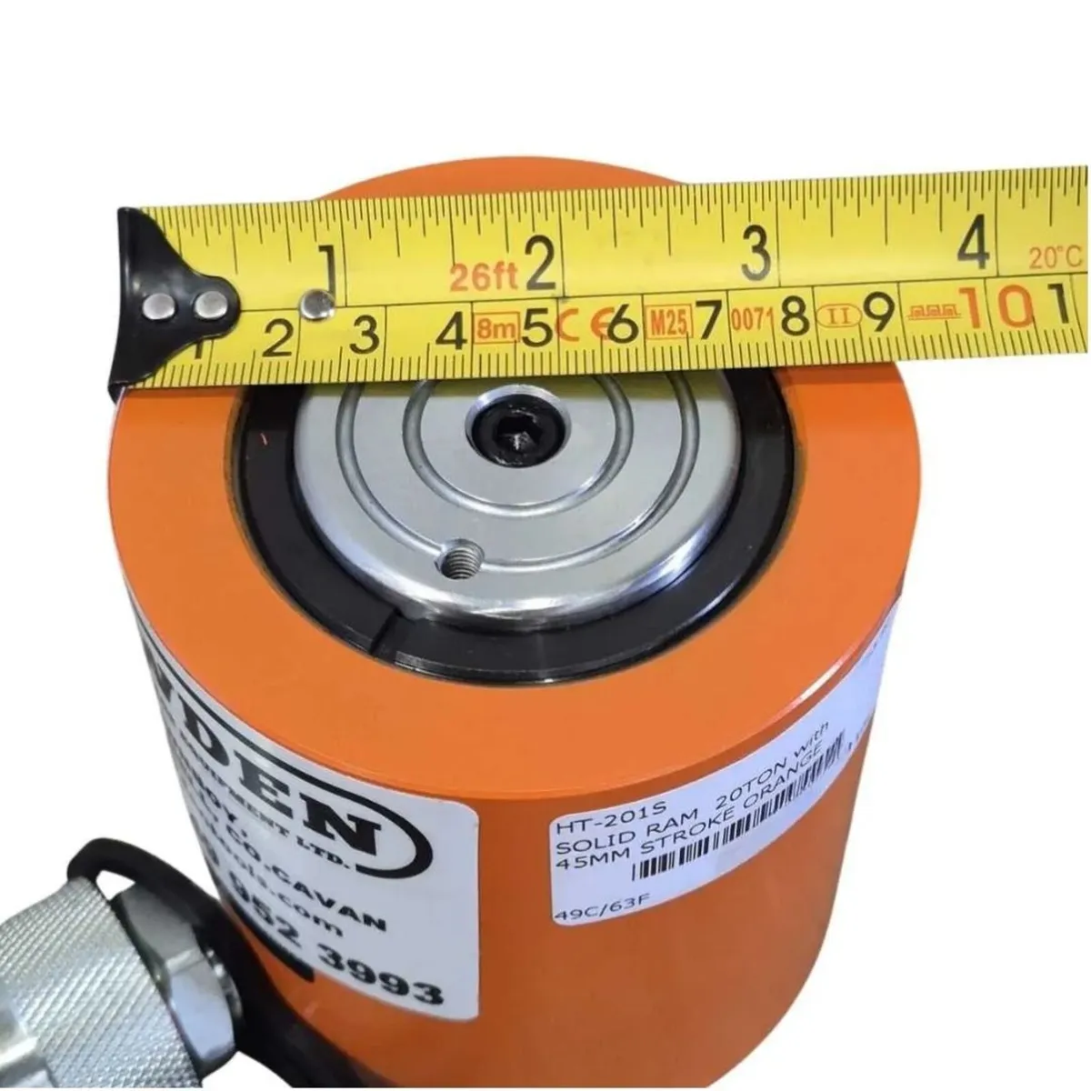 Solid Hydraulic Ram with 45 mm Stroke 20-tonne - Image 2