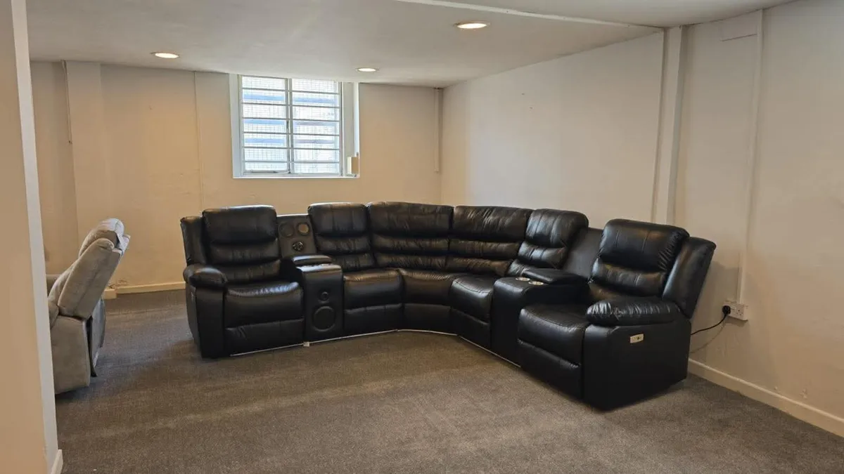 Athens Electric Reclining Corner Sofa With Speaker - Image 4