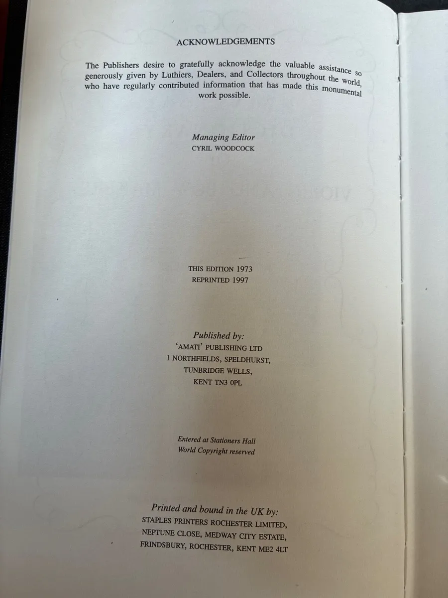 Universal Dictionary of Violin and Bow Makers - Image 2