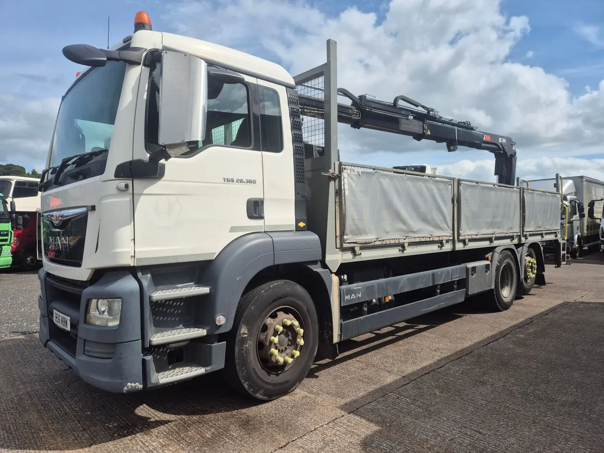 2016 MAN 26.360 6x2 HIAB 2 ext 14ton crane - Image 1