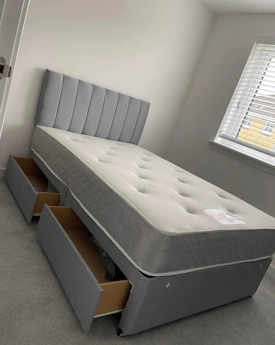 Divan Double & King Size Bed Frame With Mattress - Image 1