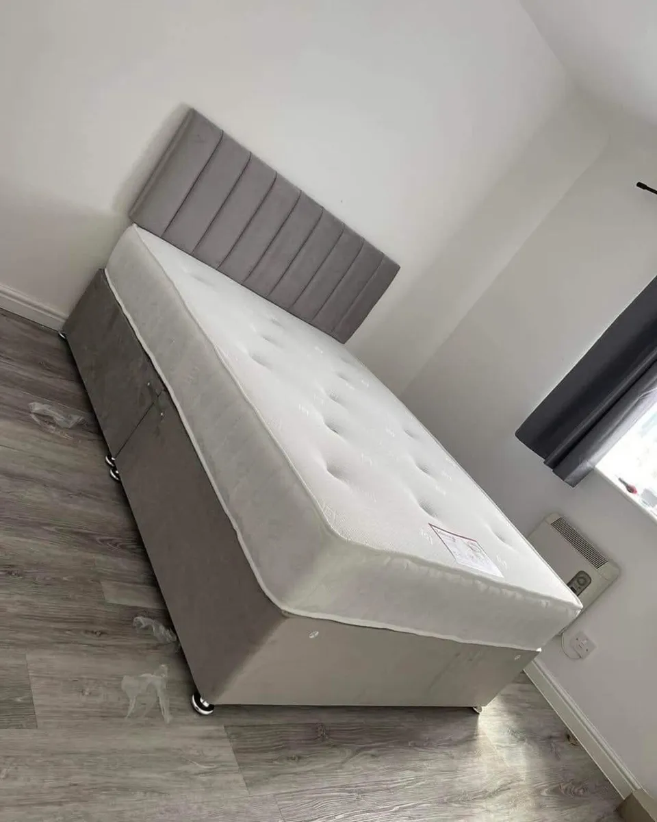 Divan Double & King Size Bed Frame With Mattress - Image 3