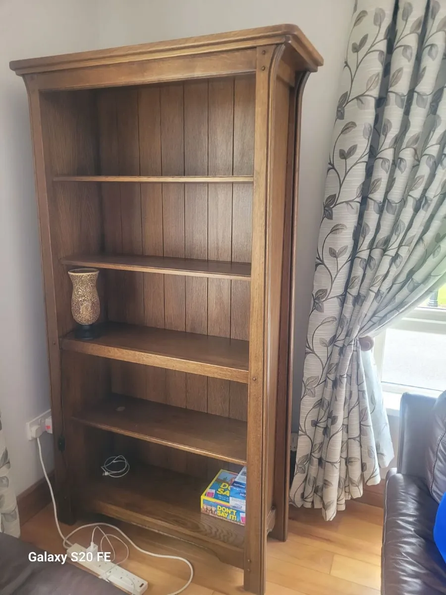 Book case, tv unit and hall table plus mirror - Image 1