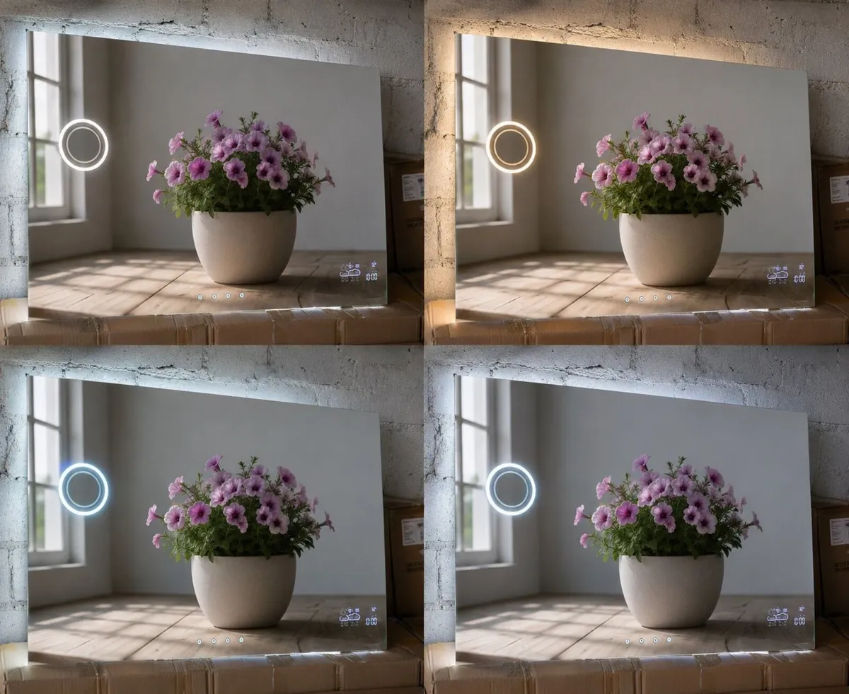 LED Bathroom Mirror Antifog Wi- Fi Weather Station - Image 1