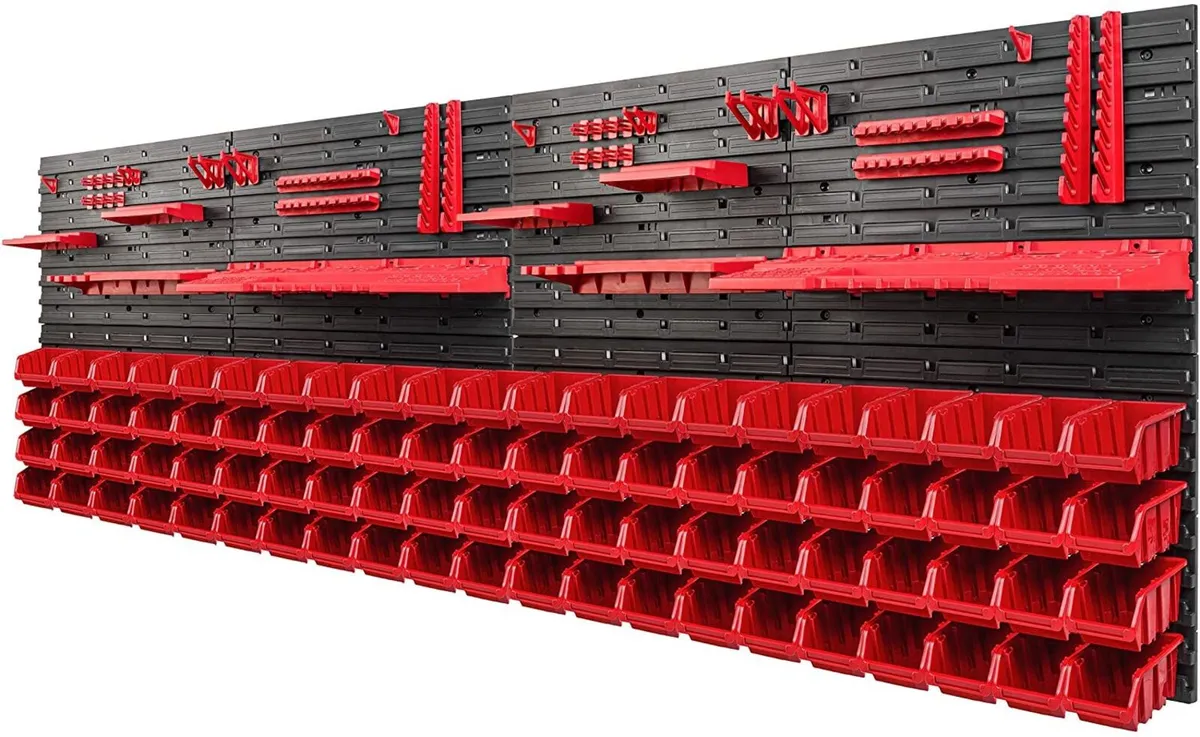 Tool Wall 230 x 78 cm Stacking Boxes - Image 1