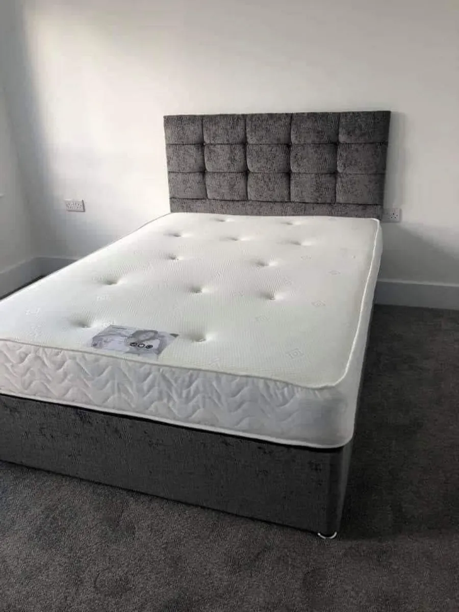 Divan Double & King Size Bed Frame With Mattress - Image 4