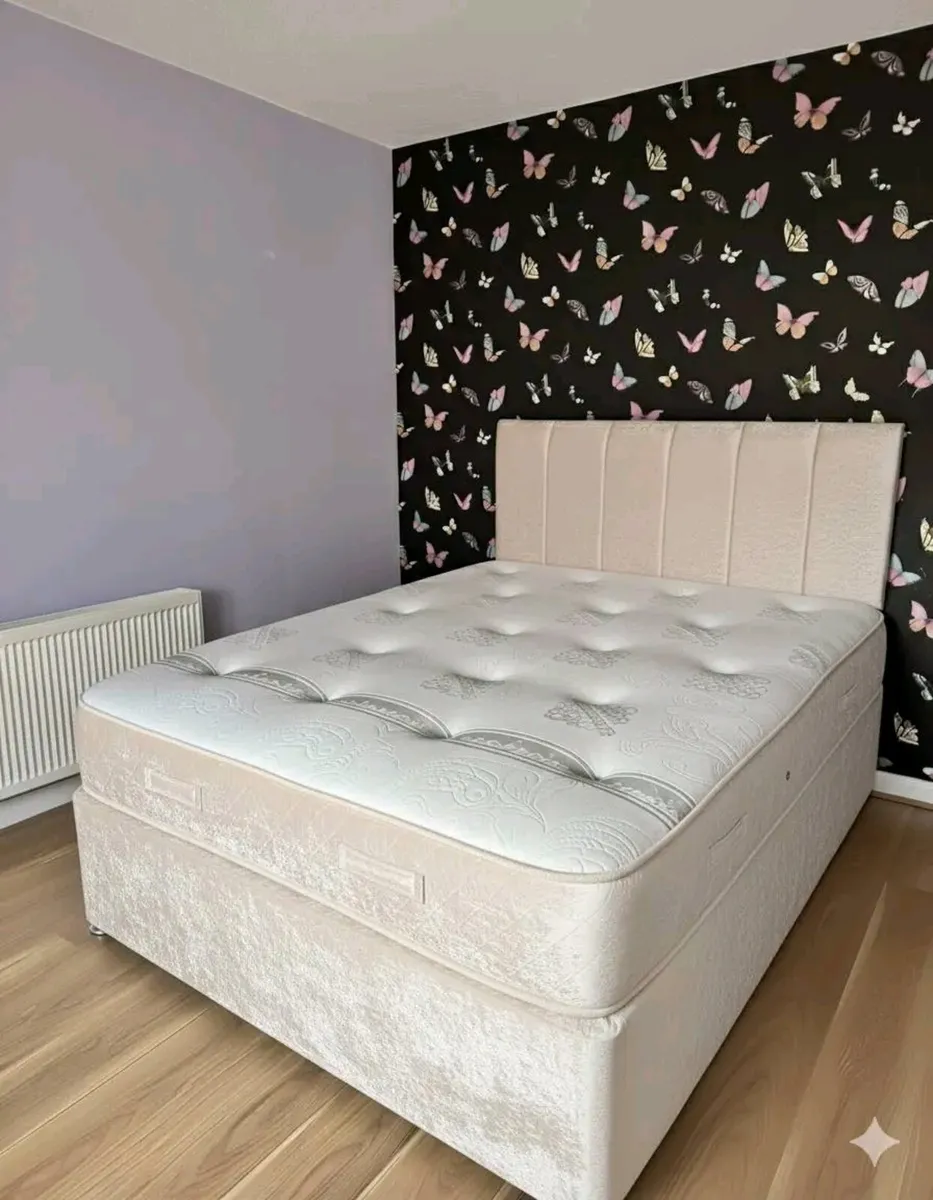 Divan Double & King Size Bed Frame With Mattress - Image 2