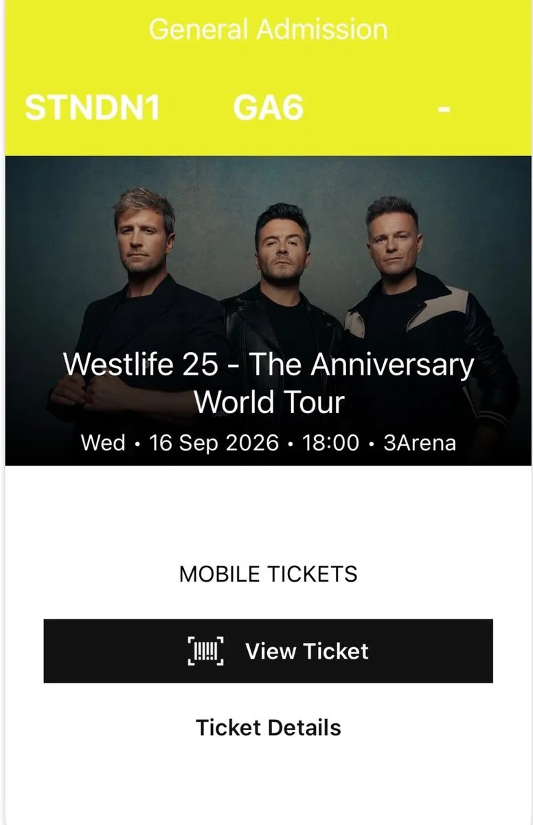 Westlife Tickets
