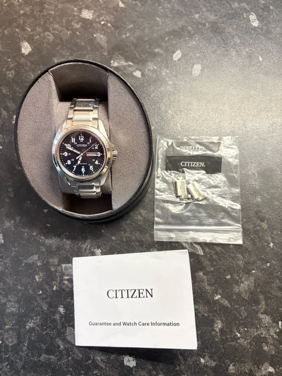 Citizen Eco-Drive Men’s blue dial stainless steel - Image 1