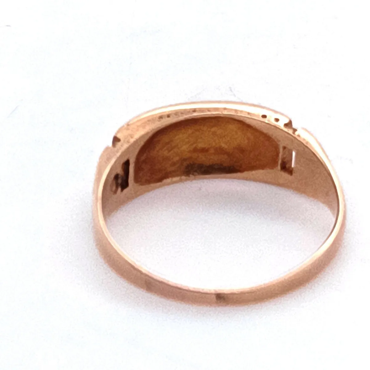 Antique 15k Gold Angel's Breath Coral Ring - Image 2