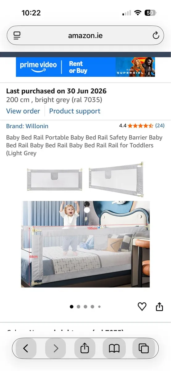 2 bed rails - never used - Image 1