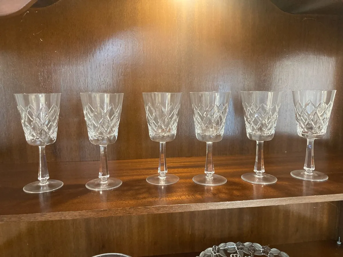 Wine Glasses x 6 - Galway Crystal - Image 1