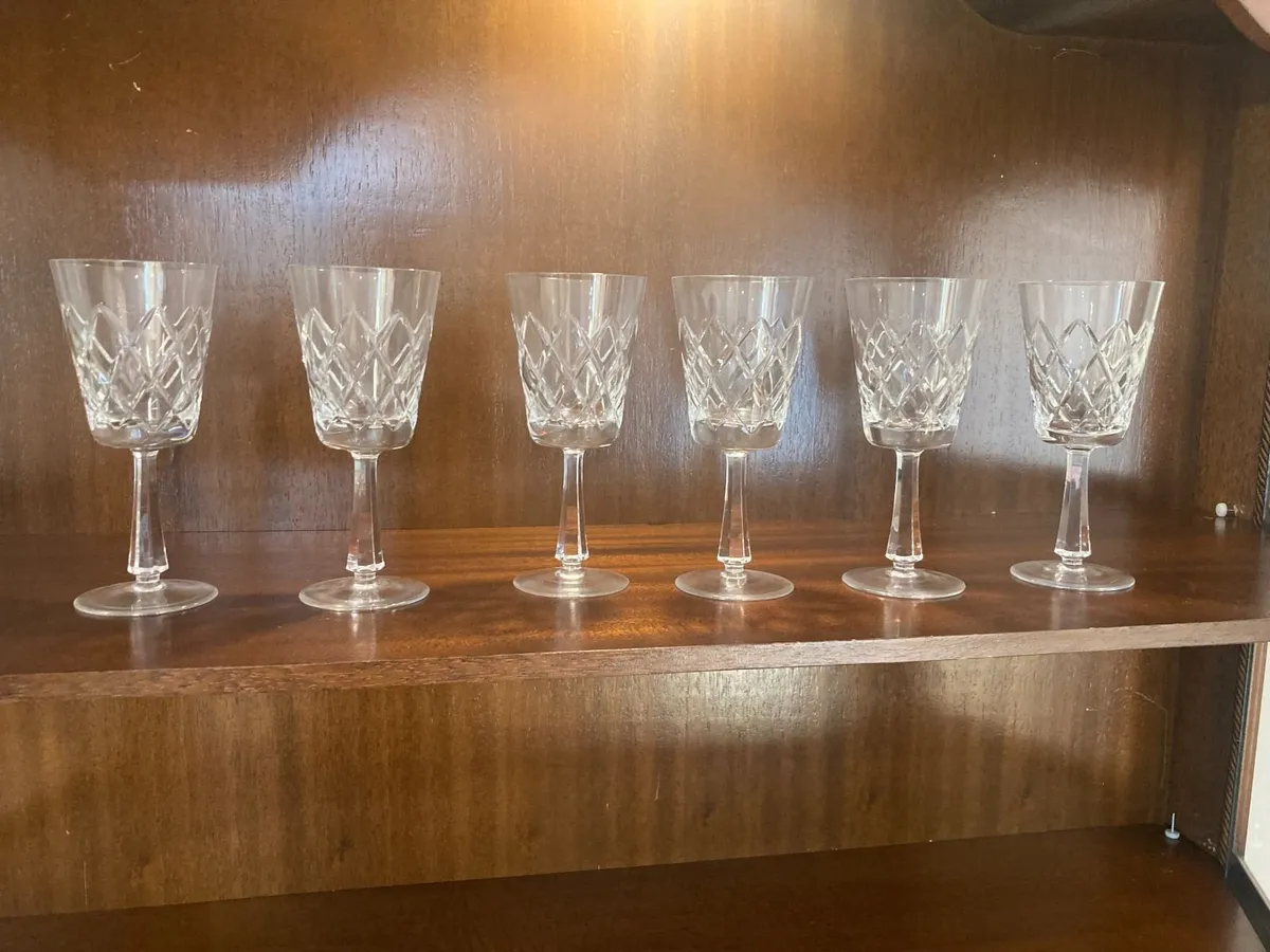 Wine Glasses x 6 - Galway Crystal - Image 2